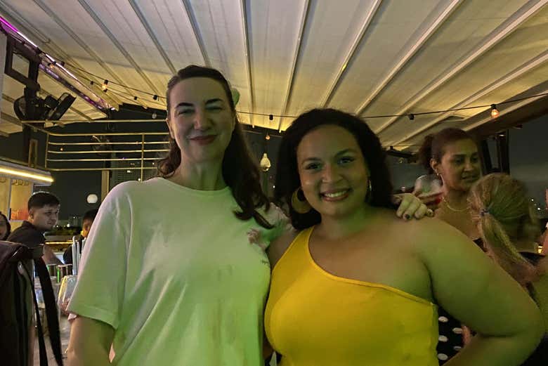 En la terraza del bar Tántalo 