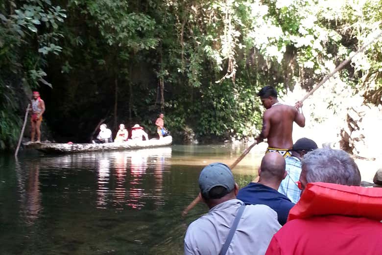 During the canoe ride