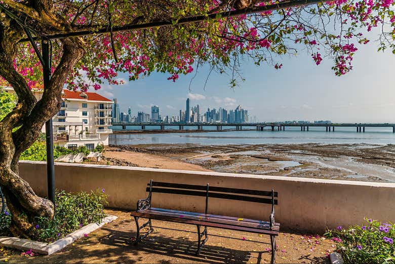 La vista desde la cinta costera