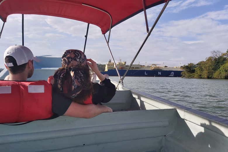 Enjoying the cruise on Gatun Lake