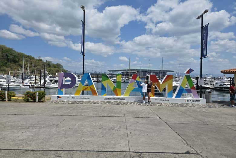 El letrero de Ciudad de Panamá
