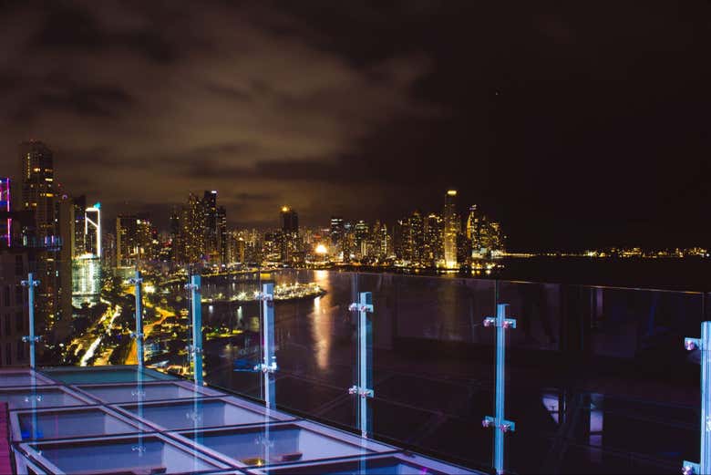 Admire Panama City light up at night