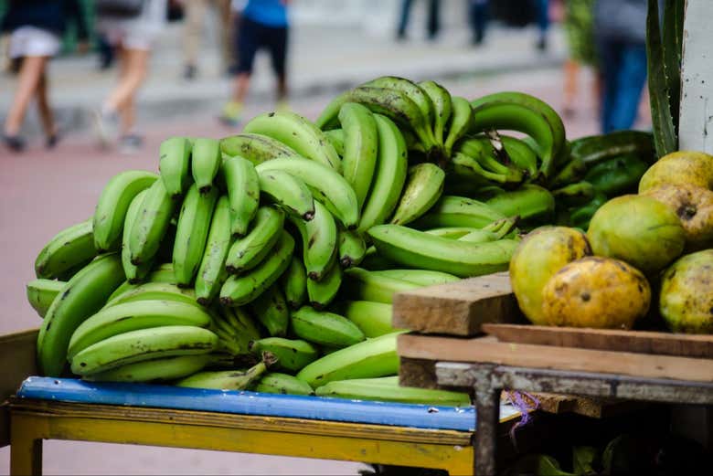 See an authentic fruit market in the neighborhood of Santa Ana
