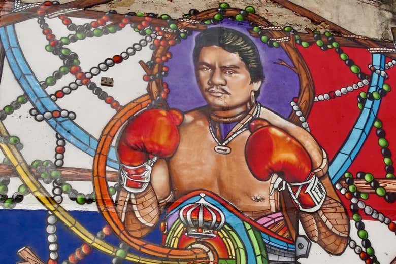 Murales in onore di Mano de Piedra Durán