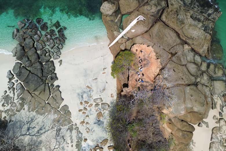 Vue aérienne de l'île