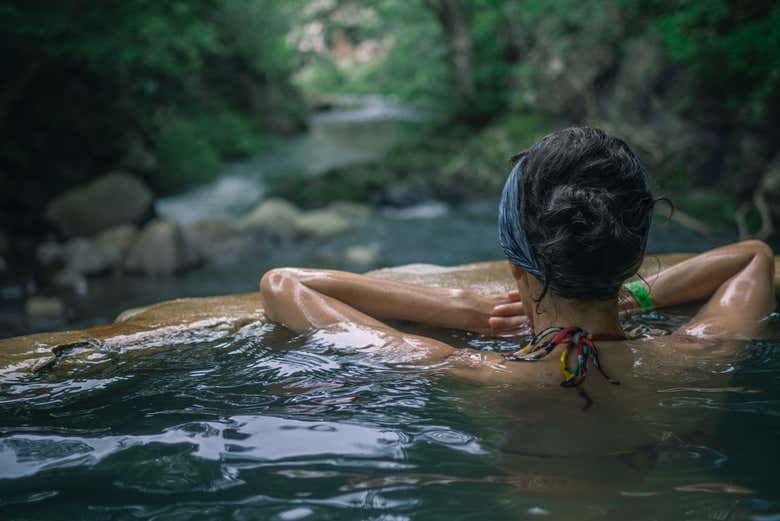 Contemplando el paisaje de Caldera