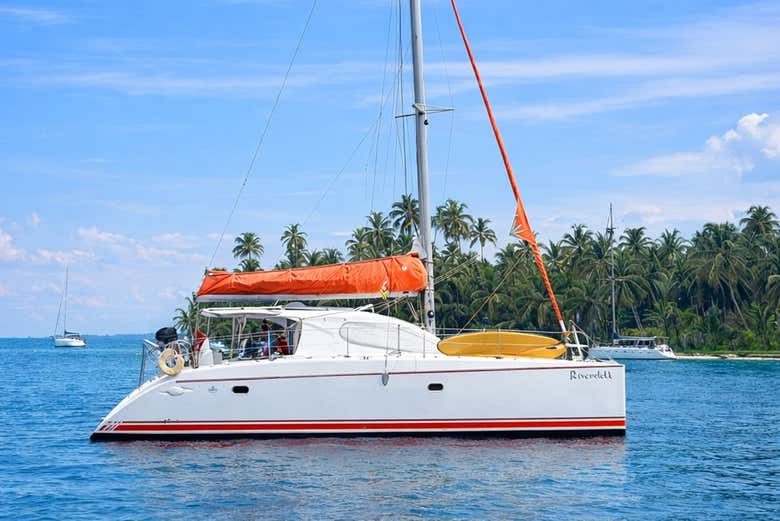 Catamarán en el que navegaremos