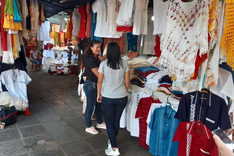 Different clothing stalls