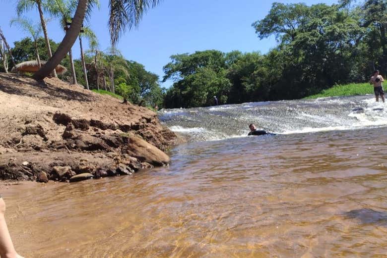 Um banho refrescante