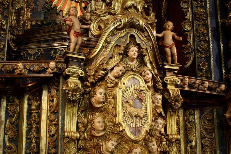 Baroque altarpiece in the church of Yaguarón