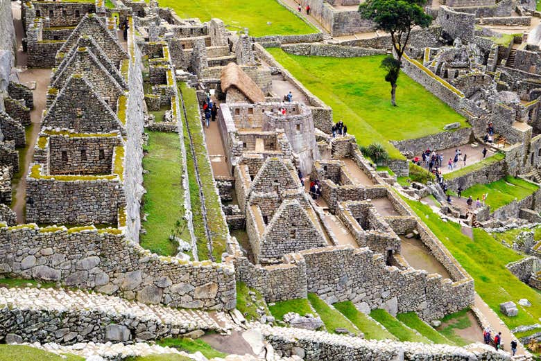 Disfrutando de las ruinas de Machu Picchu