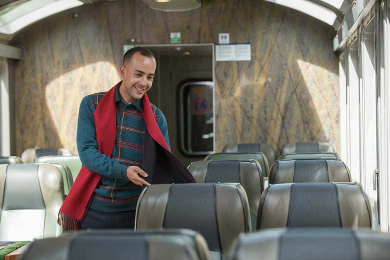 Inside the Vistadome train