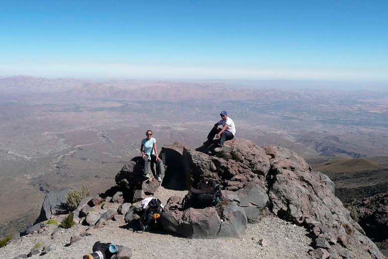 Descansando en la cima