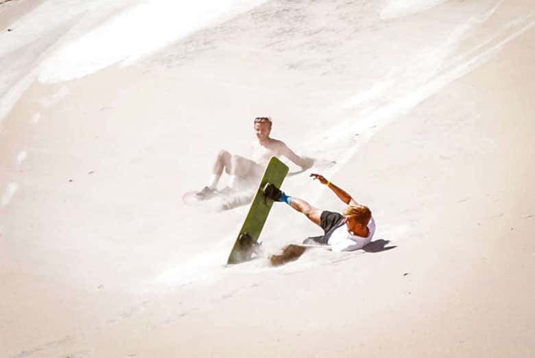 Praticando sandboard