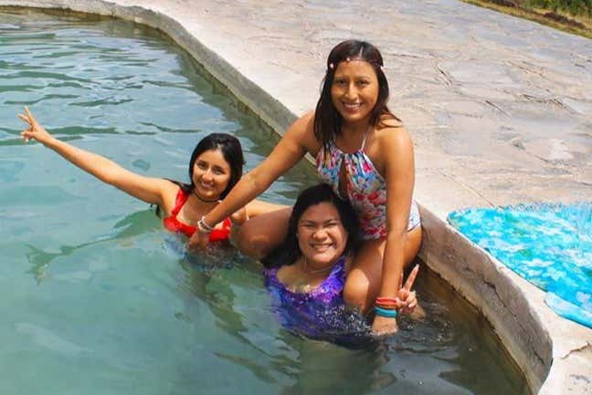 Facendo il bagno nelle terme