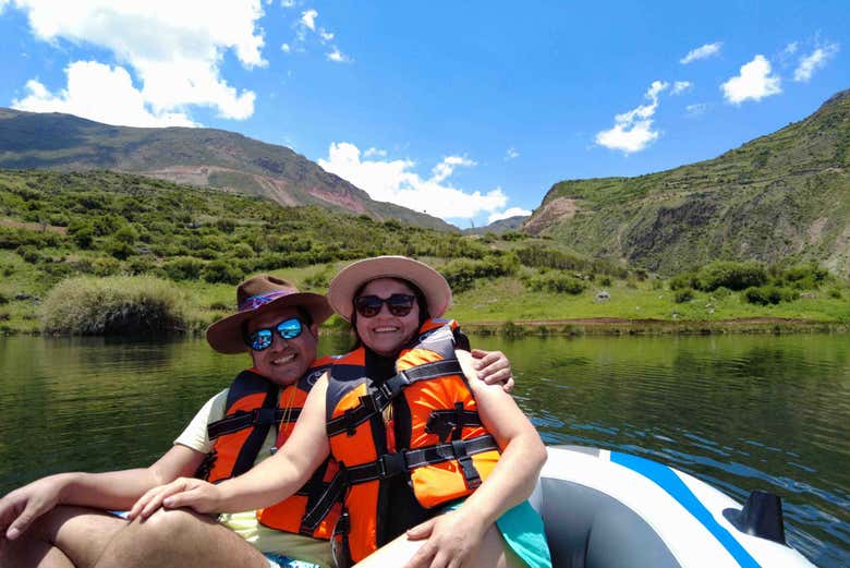 Rodeados de una paisaje andino impresionante