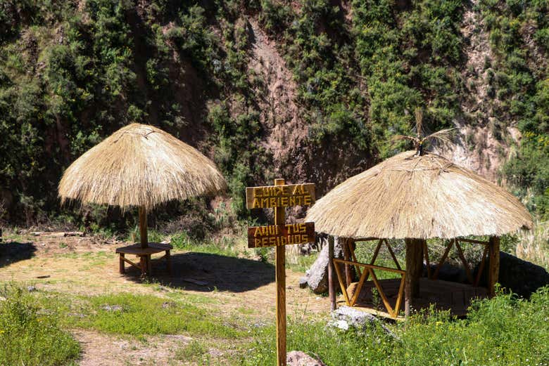 Instalaciones de las cascadas de Ruqruqa