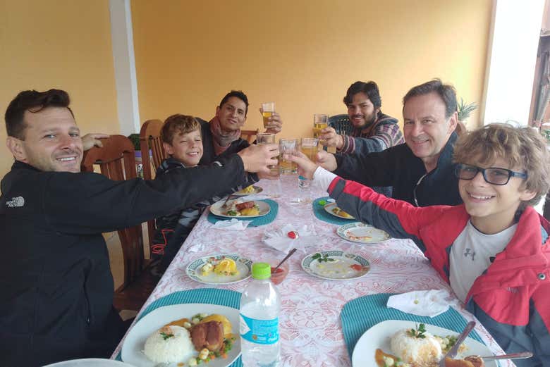 Enjoying the Peruvian Creole lunch