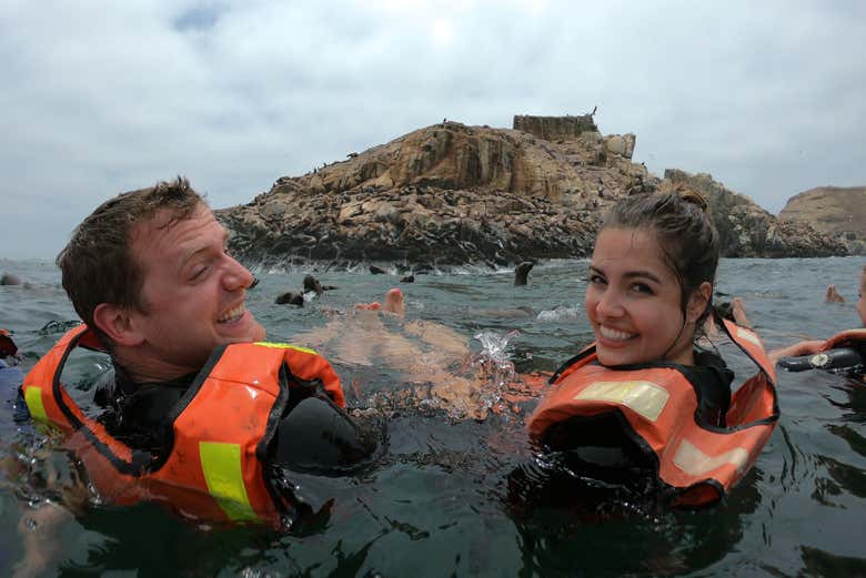 Swimming at the Palomino Islands