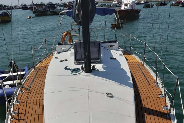 Outer deck of the boat