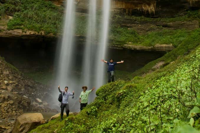 Disfrutando de las caídas de agua