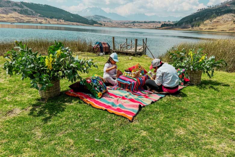 Disfrutando del taller de toritos de Pucará