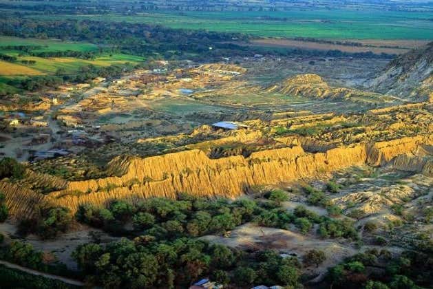 Bird's eye view of the archaeological site