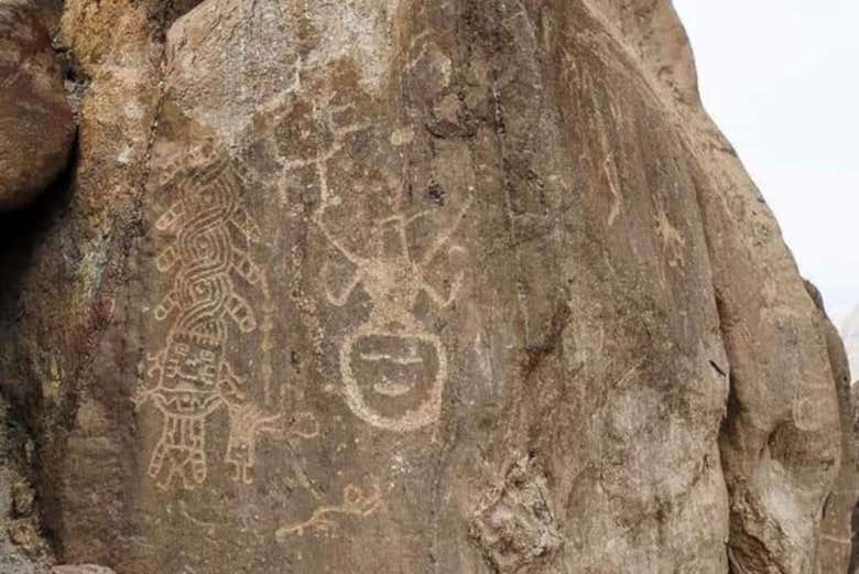 Alguns dos petróglifos 