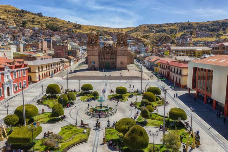 Finalizaremos el tour en la Plaza de Armas de Puno