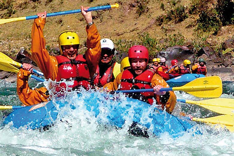 Desfrutando da experiência com amigos