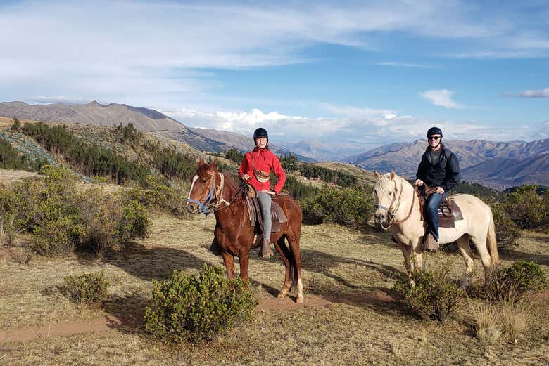 Disfrutando del paseo al aire libre
