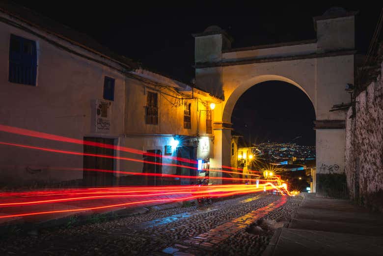 Ruas de Cusco à noite