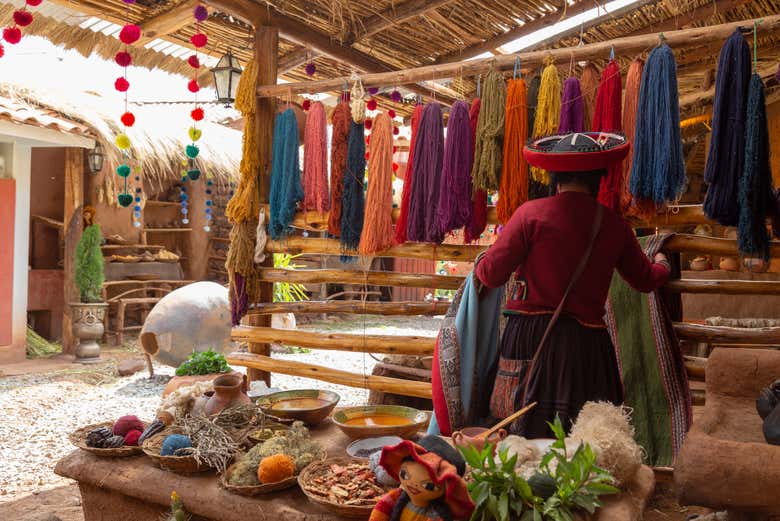 Lã alpaca, em Chinchero