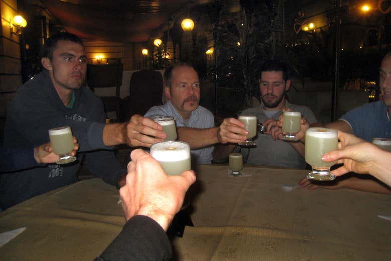 Durante la clase de pisco sour