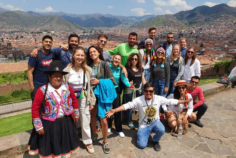 Disfrutando de las vistas de Cusco
