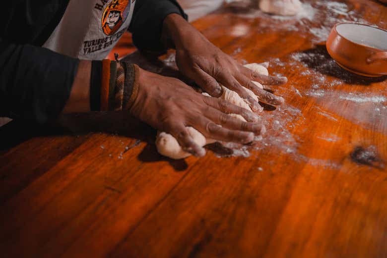 Preparando a massa