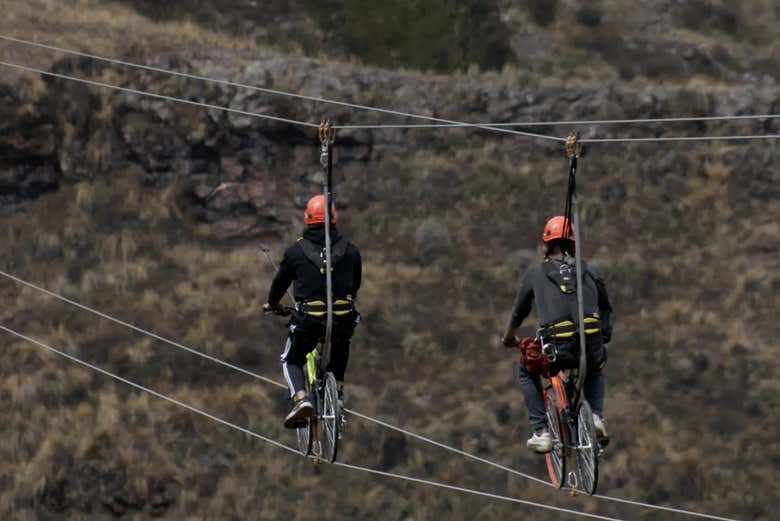 Cycle through the air