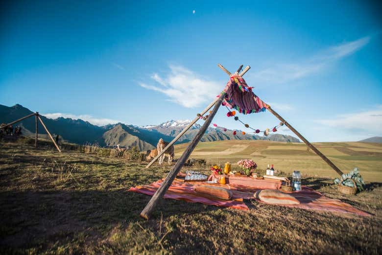 A picnic with stunning views