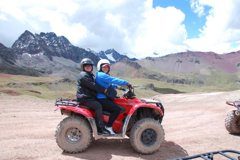 Have fun riding a quad to Rainbow Mountain