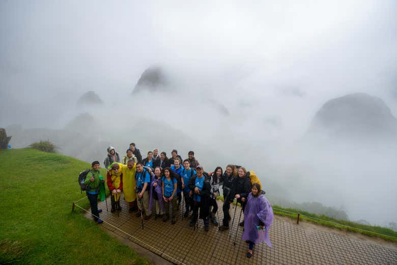 Foto de grupo desde las alturas