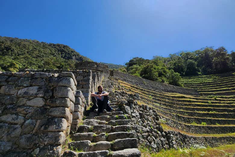 Disfrutando del tour por el Camino Inca