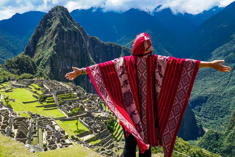 Una foto de lo más típica en Machu Picchu
