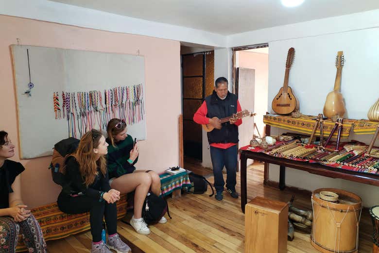 Learn about traditional instruments in a Luthier shop