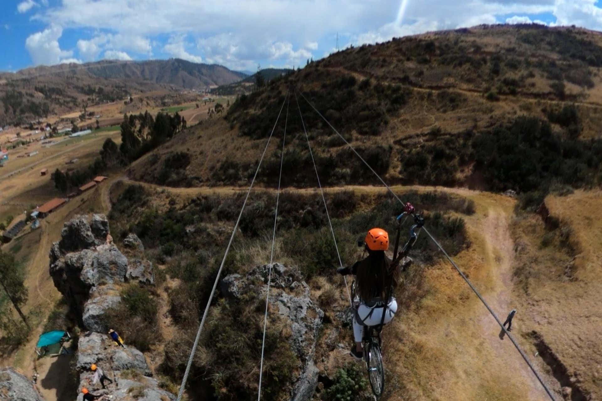 Skybike, escalada y rápel en Cachimayo