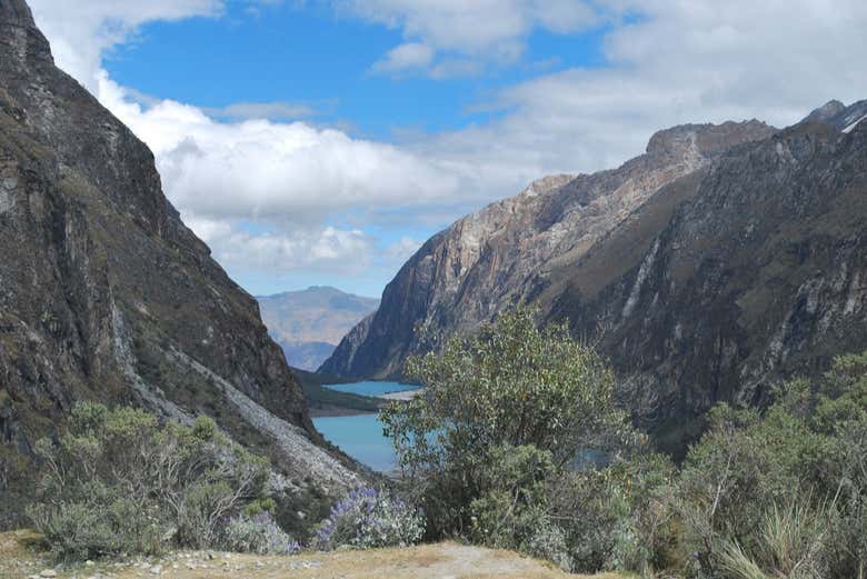 Vistas da quebrada Llanganuco
