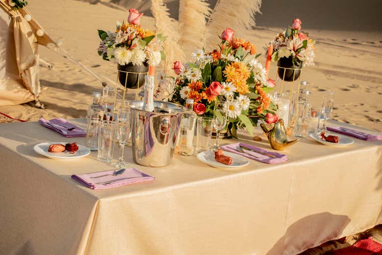 The beautiful picnic setup