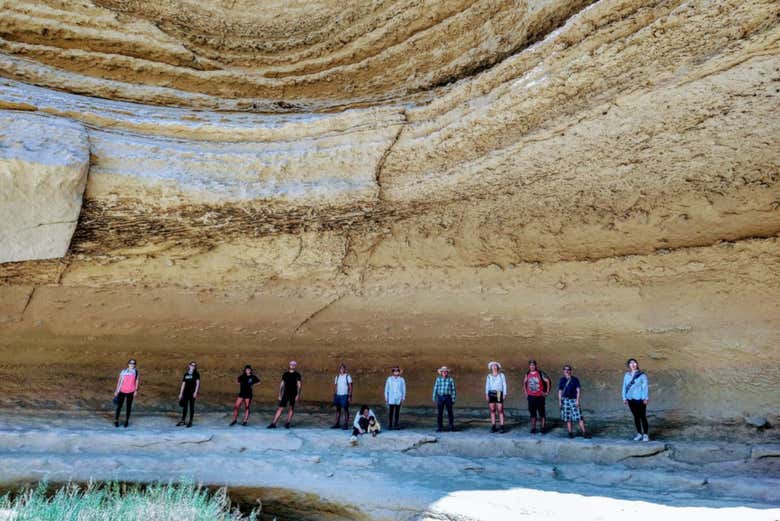 Photo de groupe pendant la visite 