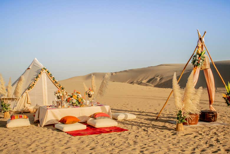 Picnic in the Ica desert
