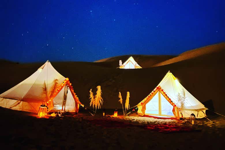 Camp set up for the night