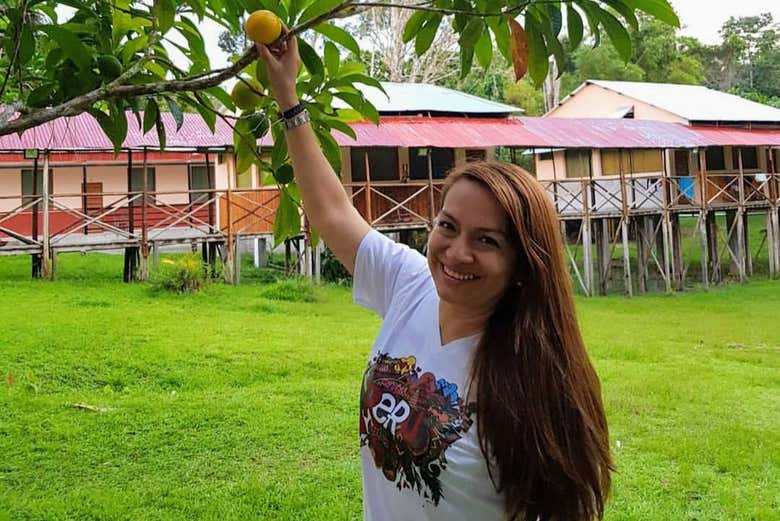 Nas instalações do acampamento